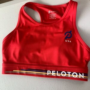 Peloton Bright Red Sports Bra AND Legging Set